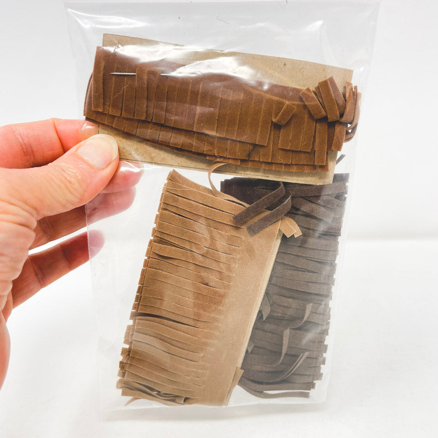Bits of Brown Fringe on Cards Bundle