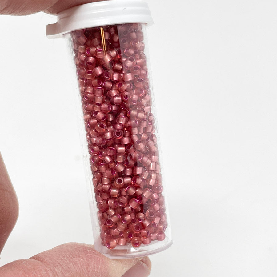 Deep Pink Seed Beads - 13g