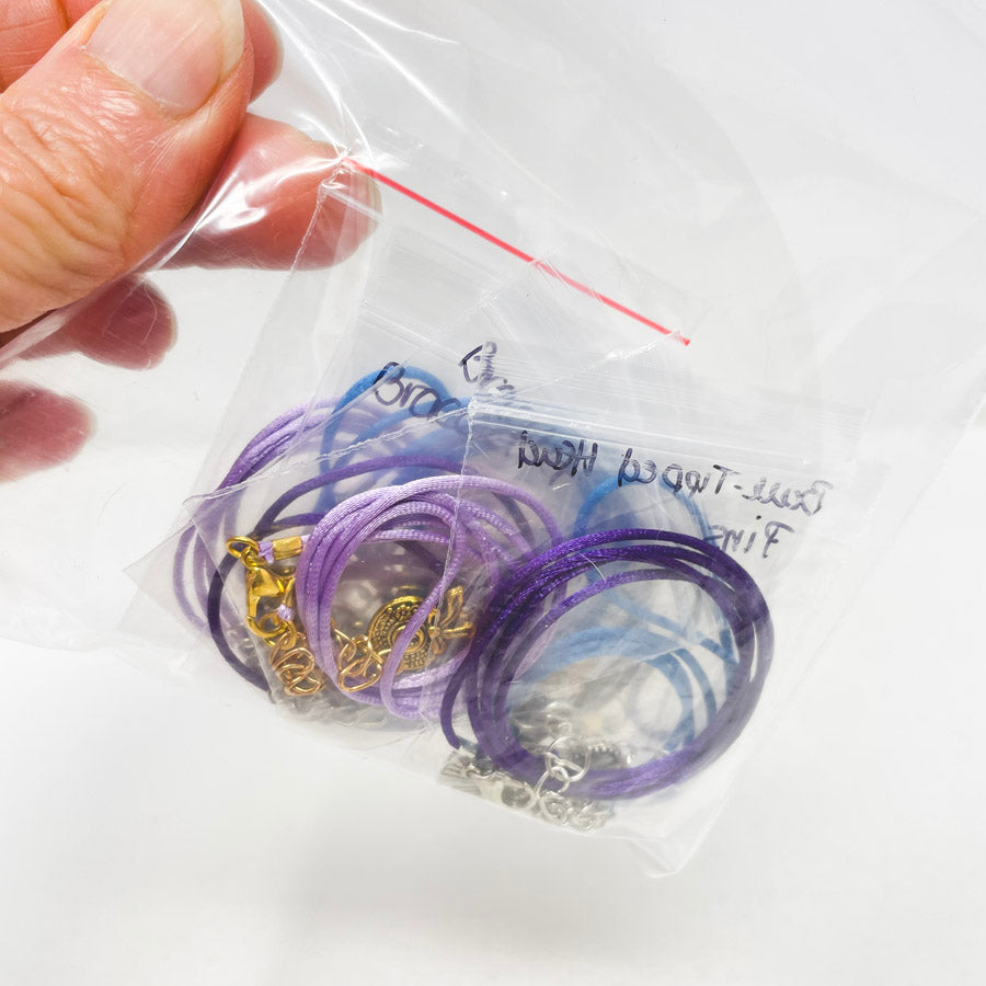 Cord and Clasp Bracelet Bundle Purples and Blues
