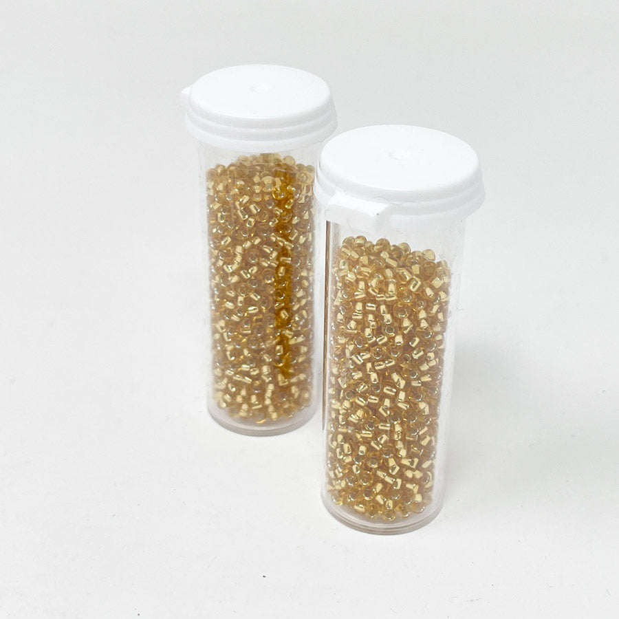 Gold Translucent Seed Beads - 11g (1)