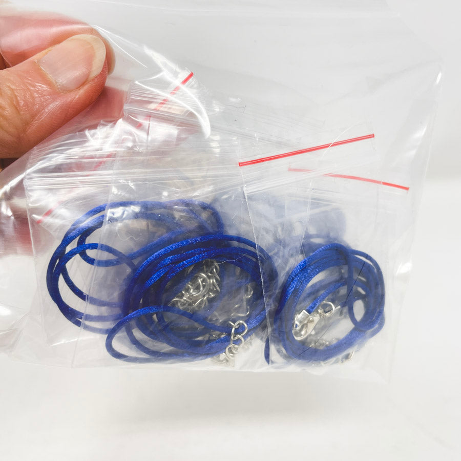 Sapphire Blue 18" Rattail Cord Necklace Starts Bundle
