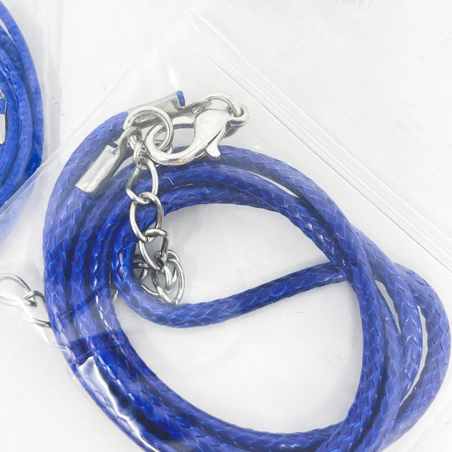 Sapphire Blue 18" Rattail Cord Necklace Starts Bundle