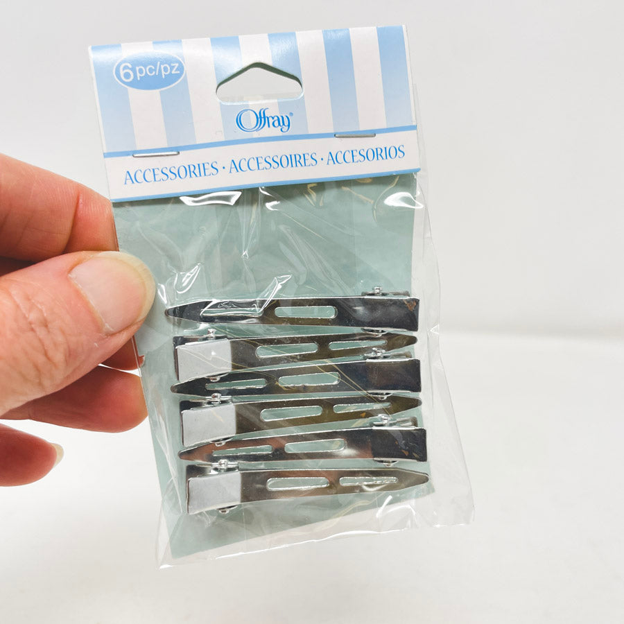 Offray 6 pc Hair Ribbon Clips