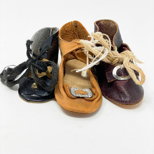 Trio of Vintage Doll Shoes