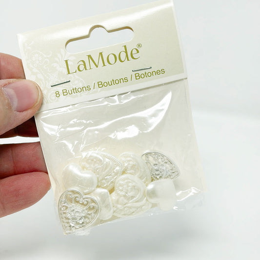 La Mode Heart Button Pack