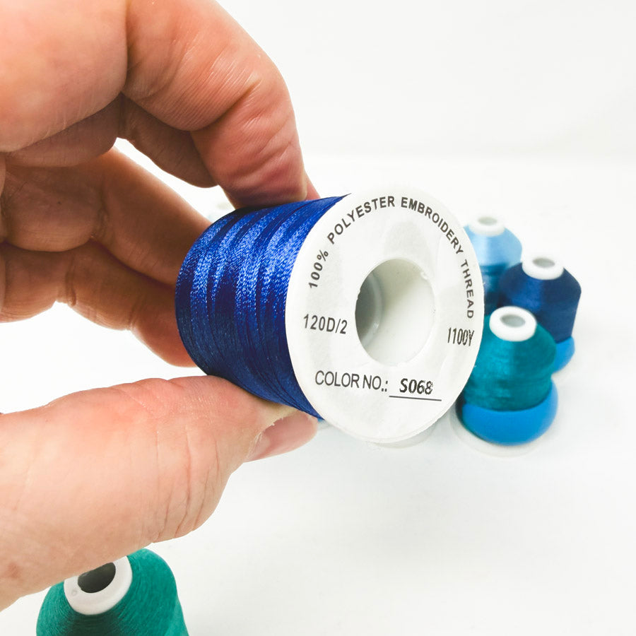 Blue Series – Polyester Embroidery Thread – 1100Y – 120D/2