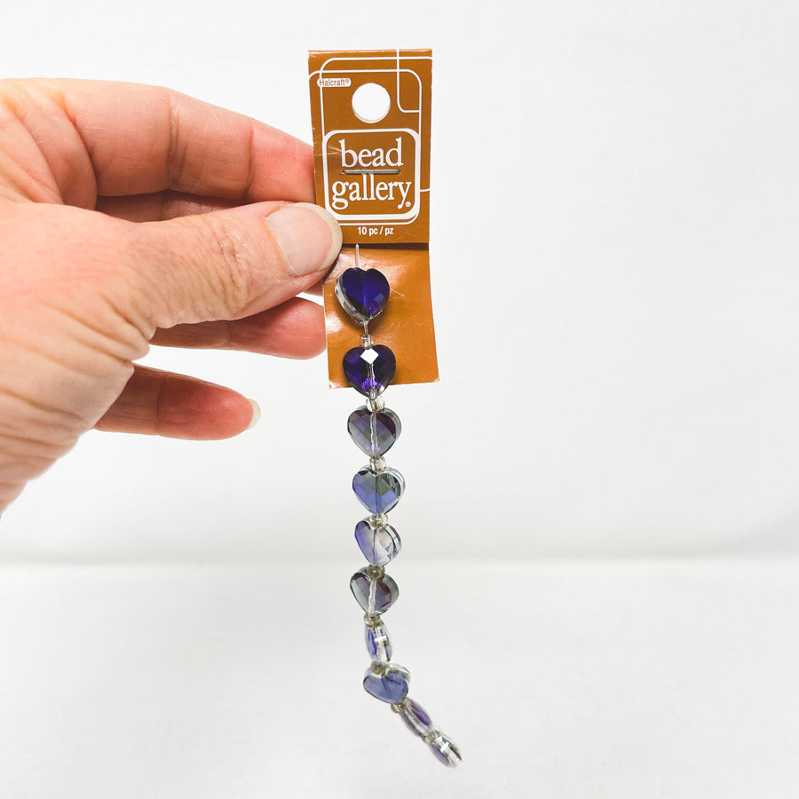 Bead Gallery Glass Heart 12mm Stringed Beads (1)