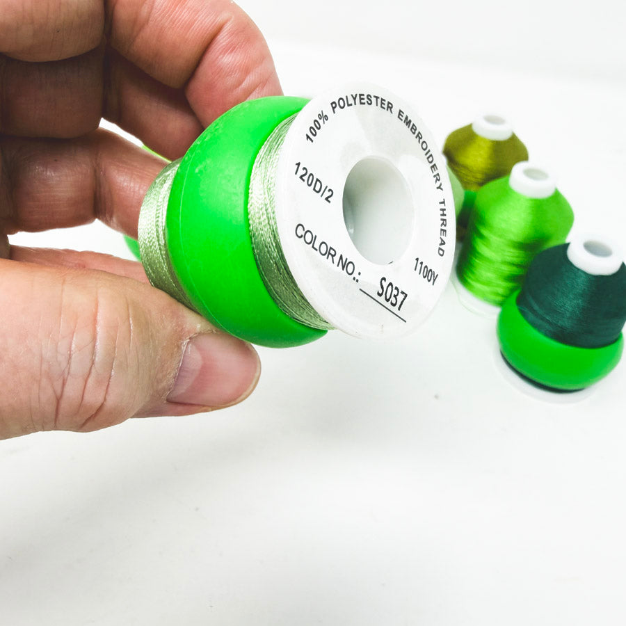 Green Series – Polyester Embroidery Thread – 1100Y – 120D/2