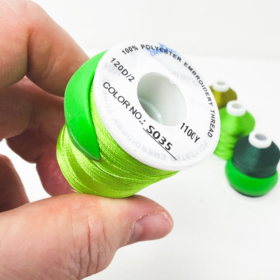 Green Series – Polyester Embroidery Thread – 1100Y – 120D/2
