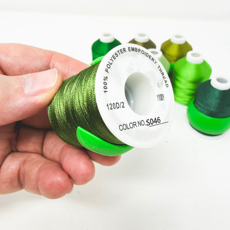 Green Series – Polyester Embroidery Thread – 1100Y – 120D/2