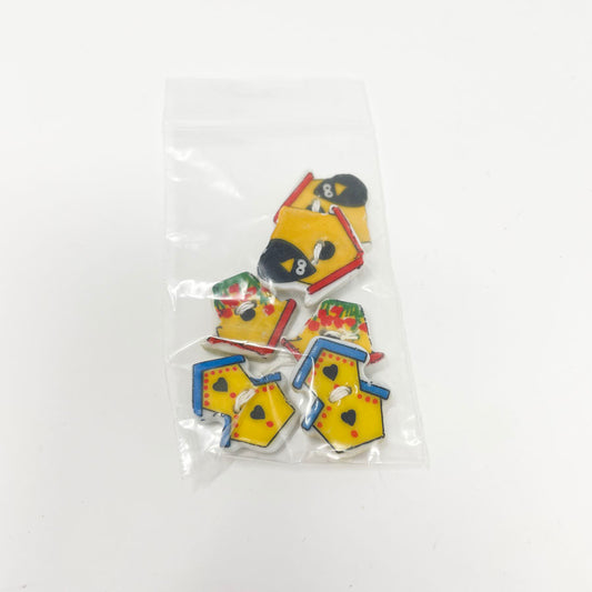 Novelty Birdhouse Buttons