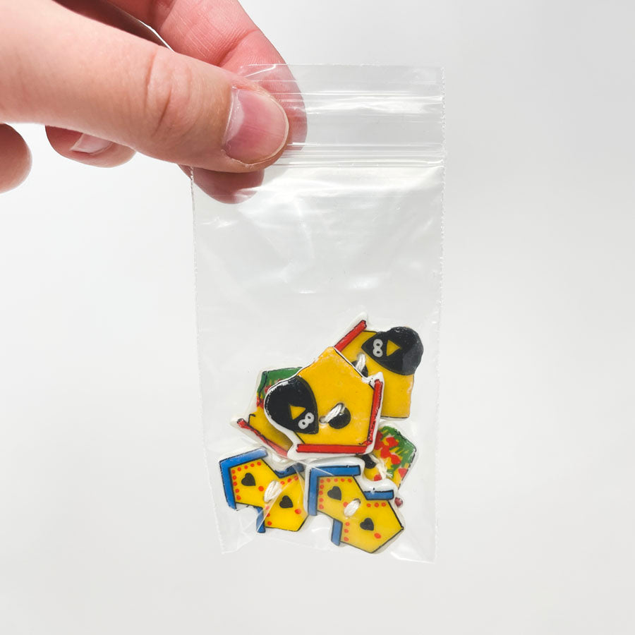 Novelty Birdhouse Buttons