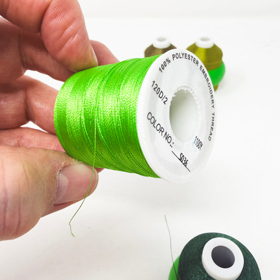 Green Series – Polyester Embroidery Thread – 1100Y – 120D/2