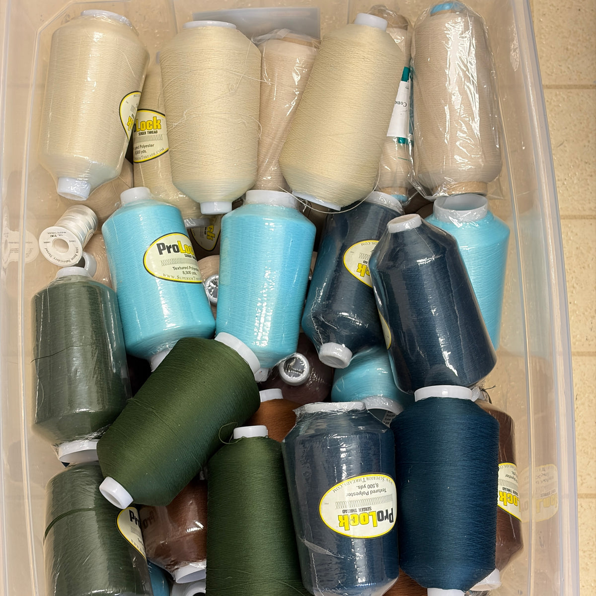Lot of 43 ProLock & Polyarn Large Thread Spools