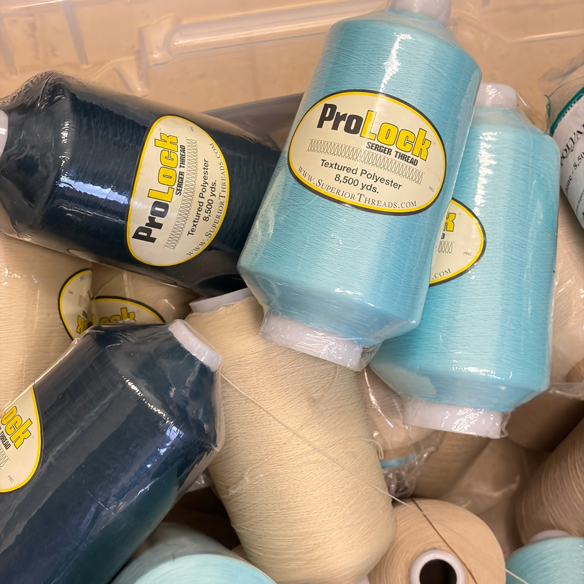 Lot of 43 ProLock & Polyarn Large Thread Spools