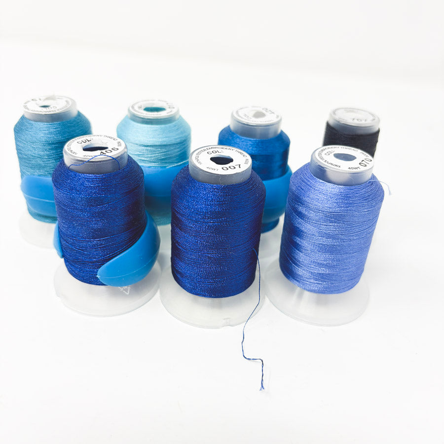 Blue Series 40WT – Polyester Embroidery Thread – 500M