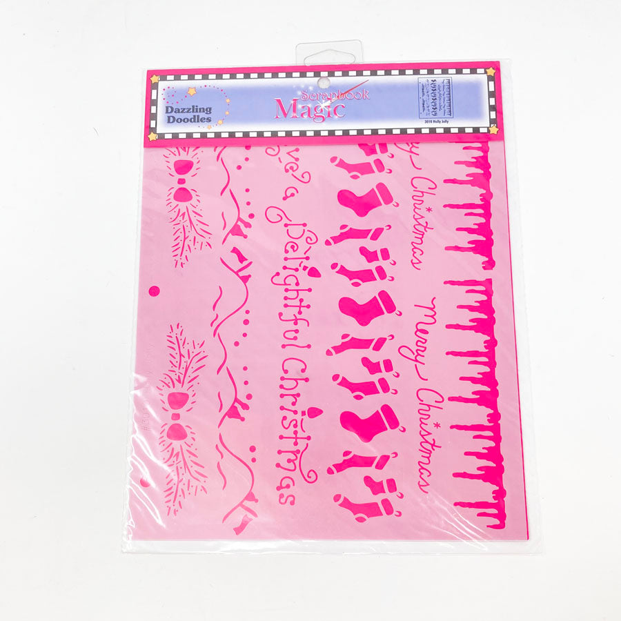 Dazzling Doodles Holly Jolly Stencils