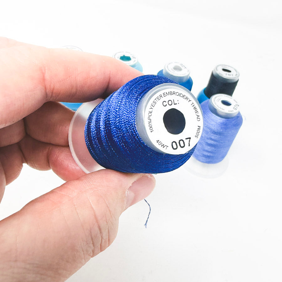 Blue Series 40WT – Polyester Embroidery Thread – 500M
