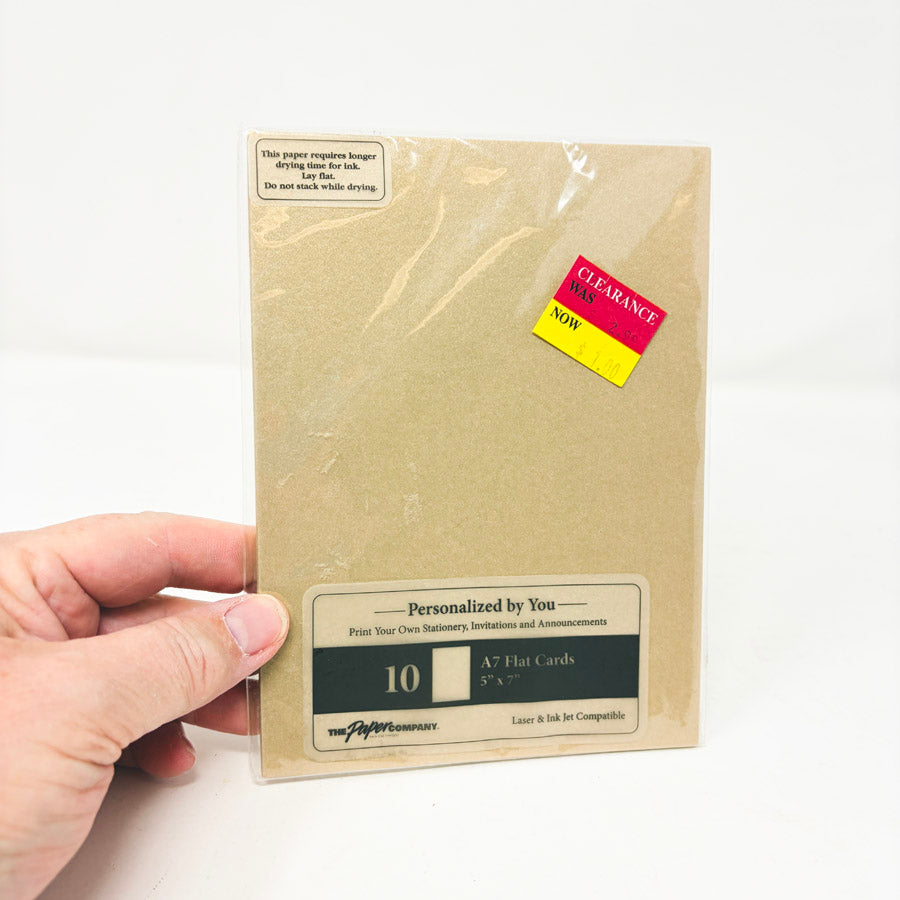 10 Flat A7 Cards - Tan