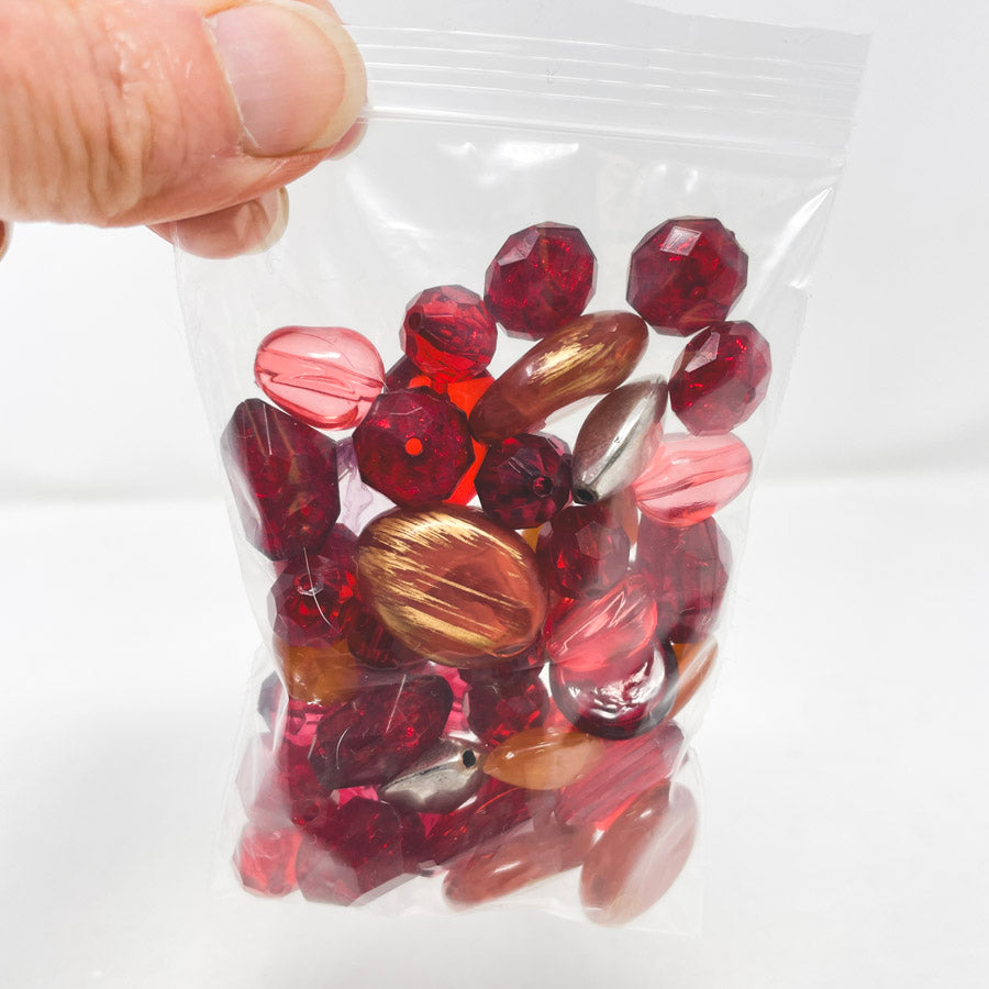 Assorted Red Statement Beads