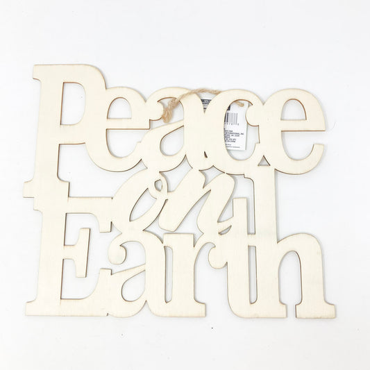 Peace On Earth Wood Hanging Decor