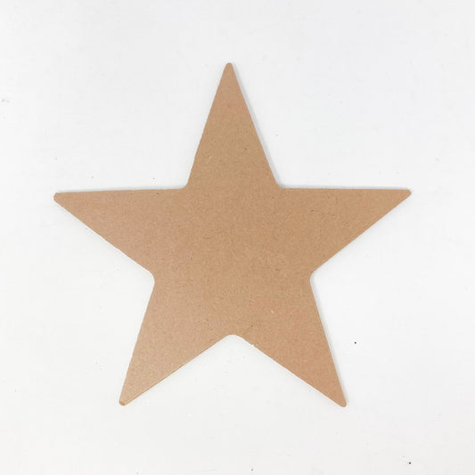 Red Glitter Chipboard Star