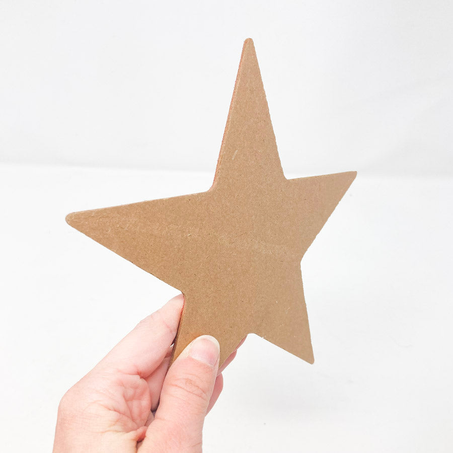 Red Glitter Chipboard Star