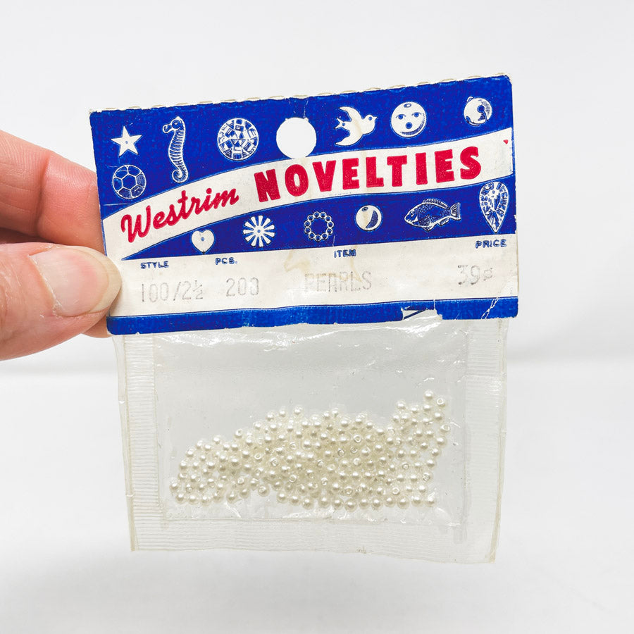 Westrim Novelties Small White Pearl Beads