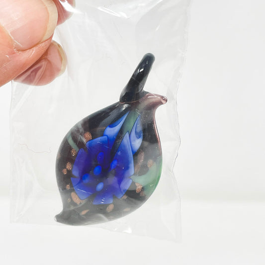 Black & Blue Glass Pendant