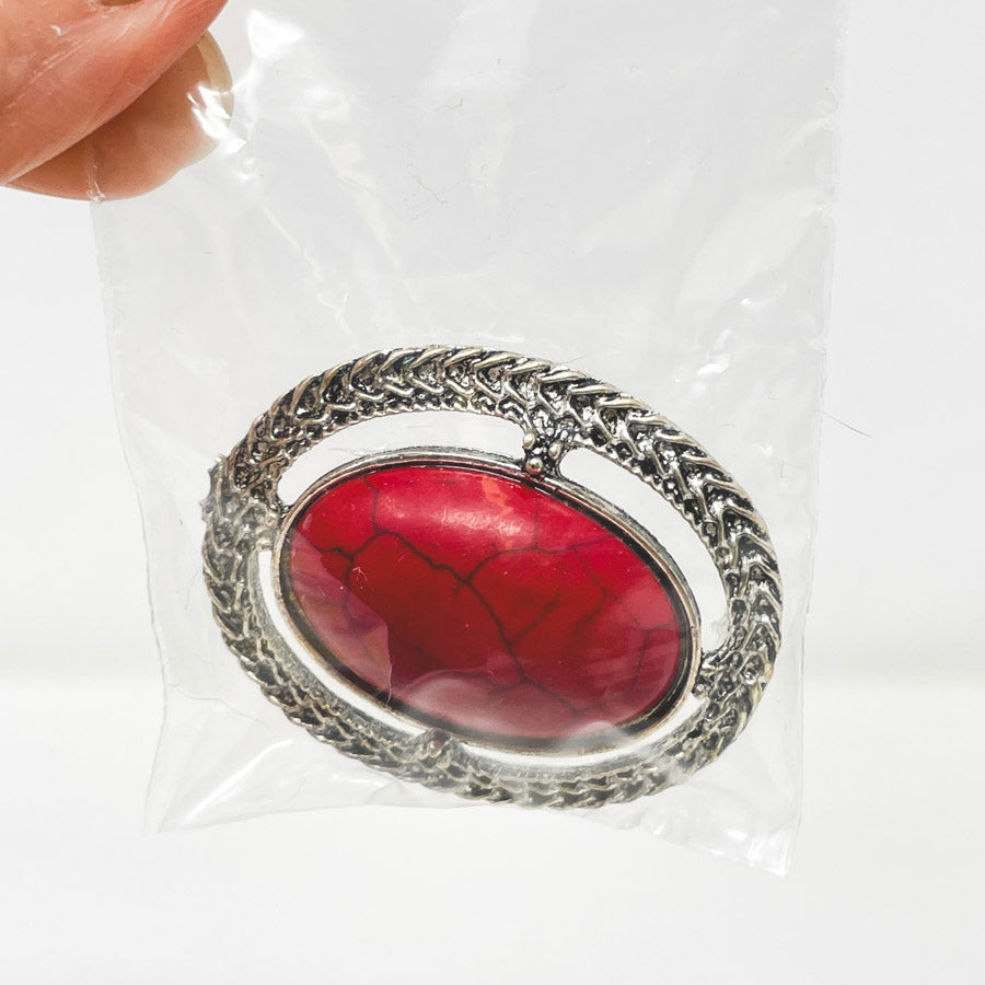 Red Howlite Pendant