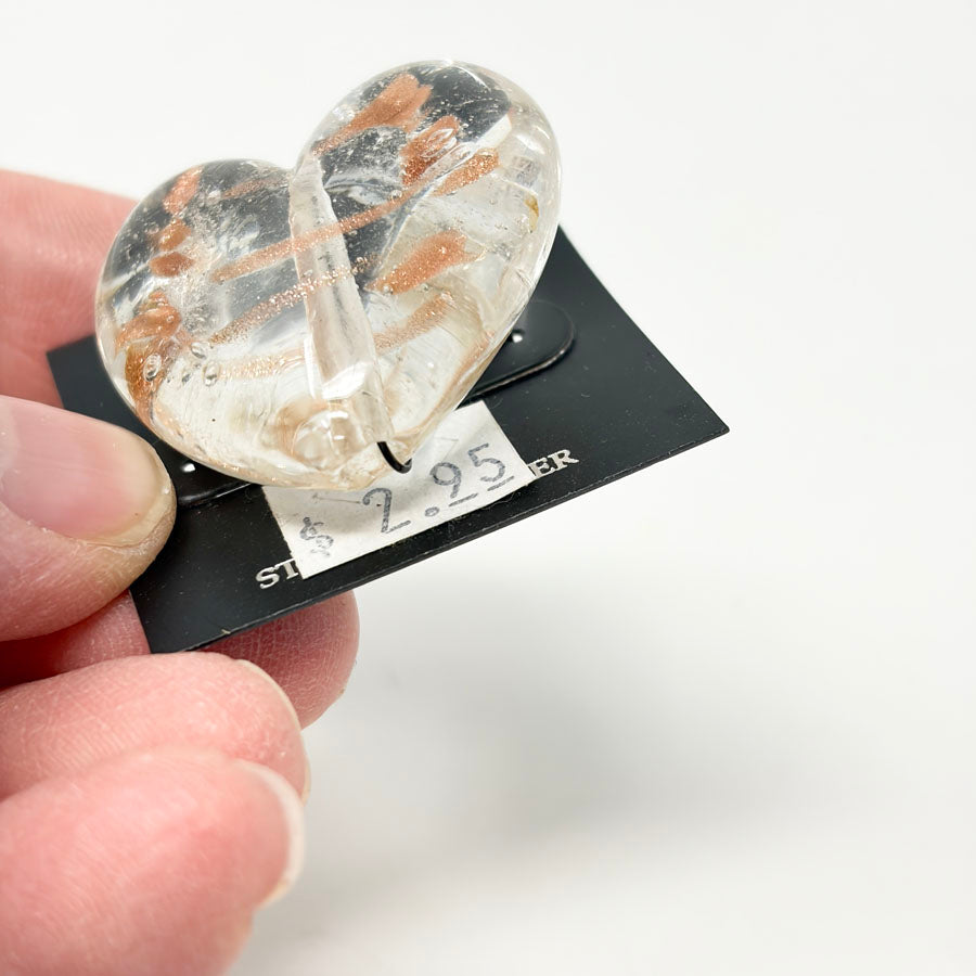 Large Glass Heart Statement Bead