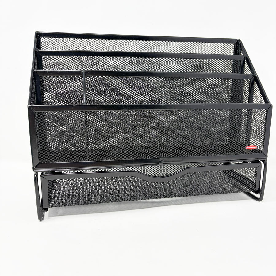 Rubbermaid Black Mesh Desktop Organizer