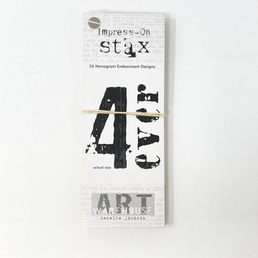 Impress-On Stax Monogram & Narative Paper Embellishments