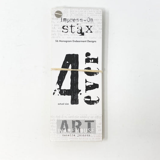 Impress-On Stax Monogram & Narative Paper Embellishments