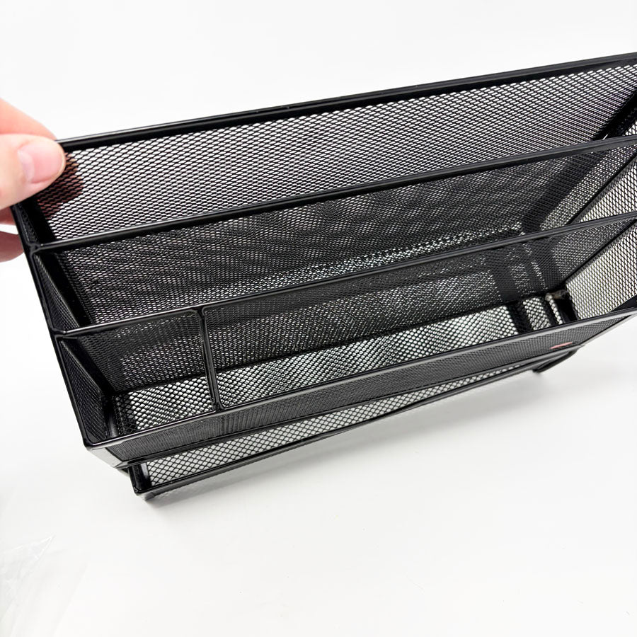 Rubbermaid Black Mesh Desktop Organizer