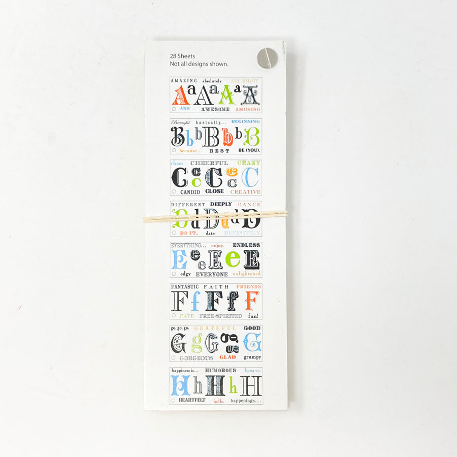 Impress-On Stax Monogram & Narative Paper Embellishments