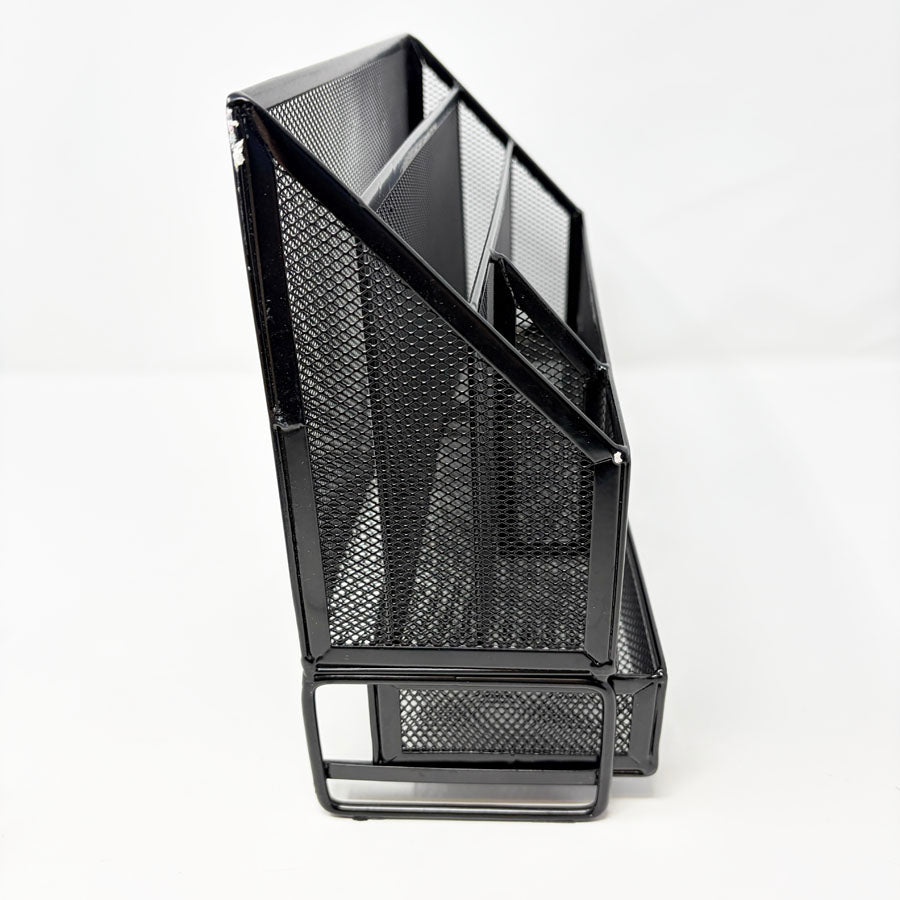 Rubbermaid Black Mesh Desktop Organizer