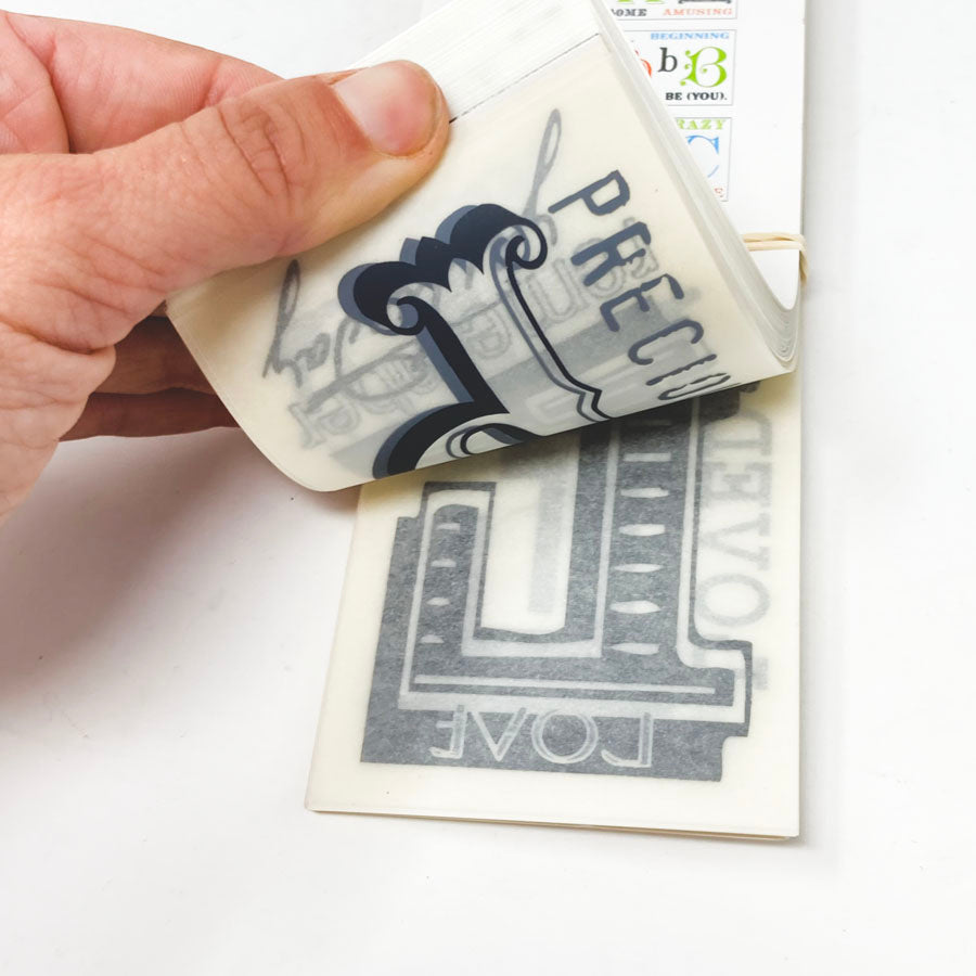 Impress-On Stax Monogram & Narative Paper Embellishments
