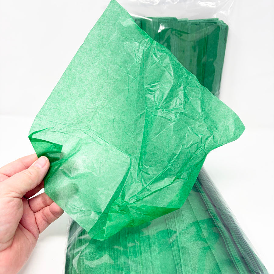 Green Tissue Paper Squares - 2lb Bag (1)