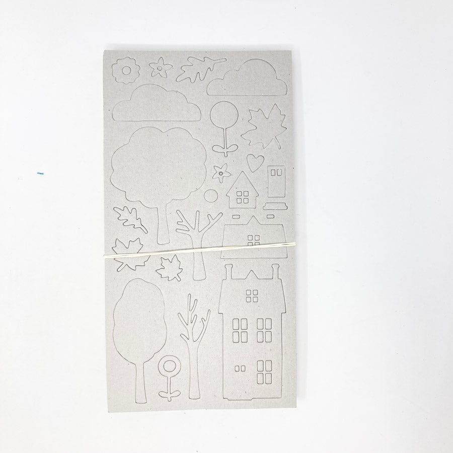 House and Monsters Chipboard Sticker Bundle