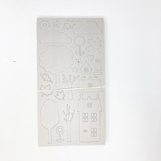 House and Monsters Chipboard Sticker Bundle