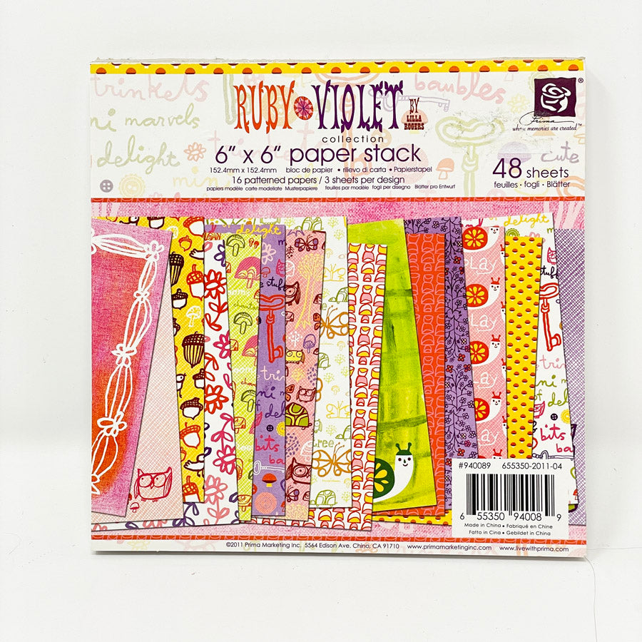 Ruby Violet by Lila Rogers - 6x6 Paper Pad