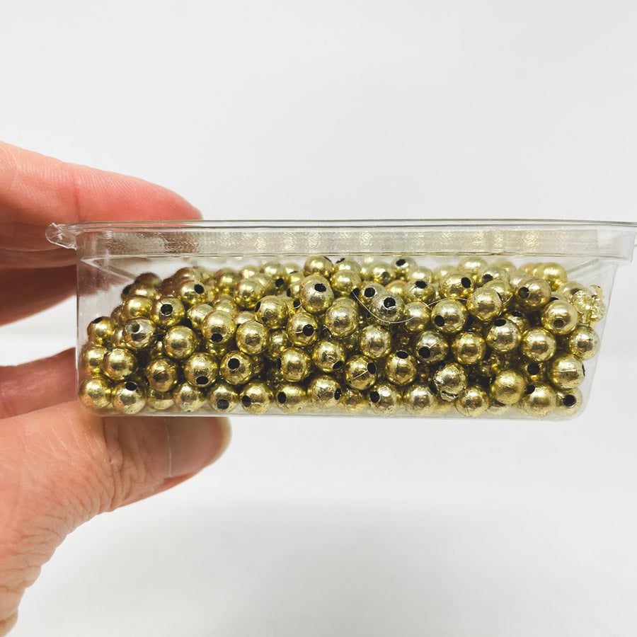 Gold Round Plastic Beads