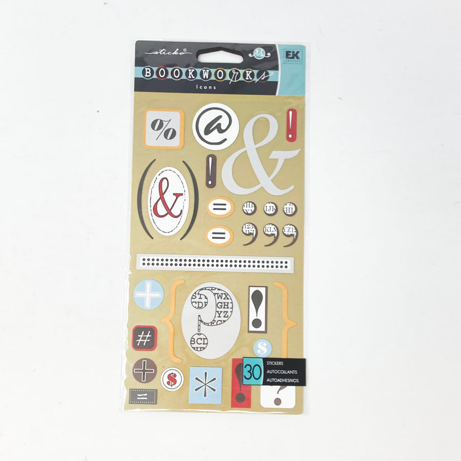EK Success Sticko- Bookworks Icon Stickers