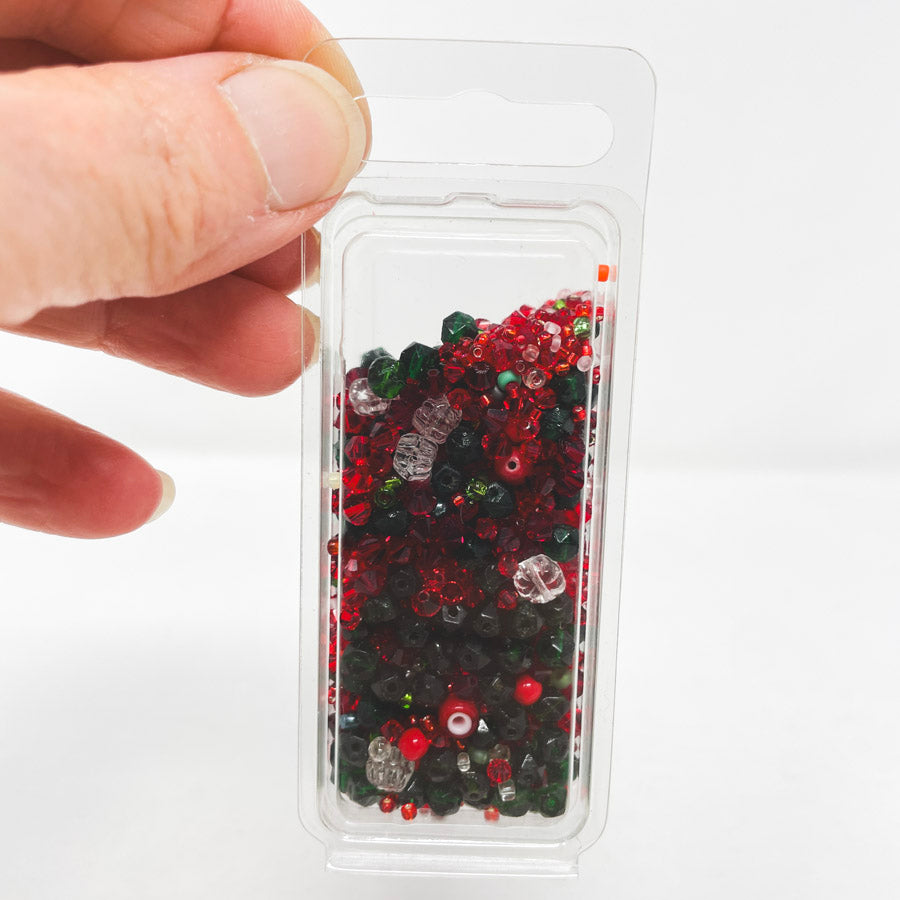 Garnet and Emerald Glass Bead Soup