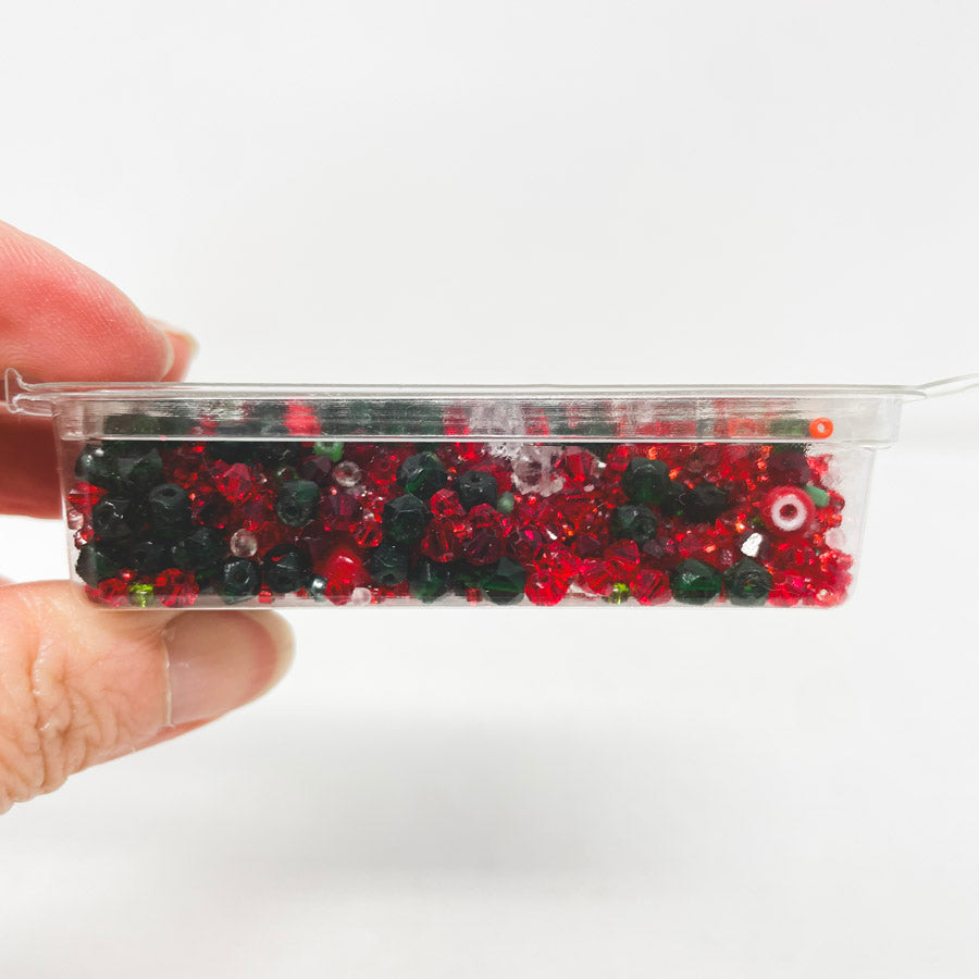 Garnet and Emerald Glass Bead Soup