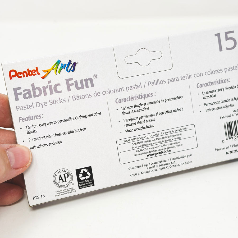 Pentel Fabric Fun Pastel Dye Sticks (15)