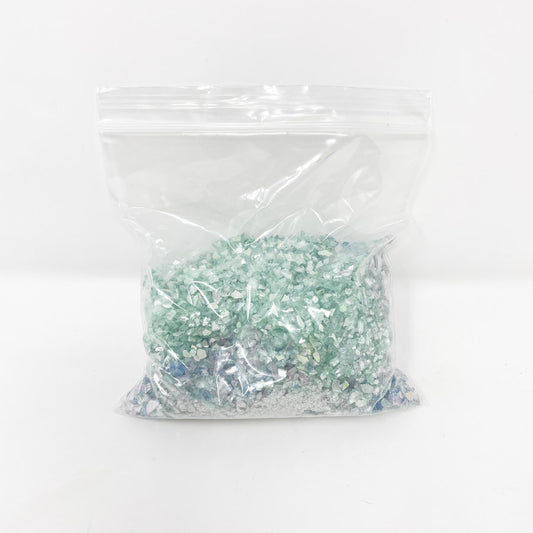 Blue-Green crushed glass Vase Filler