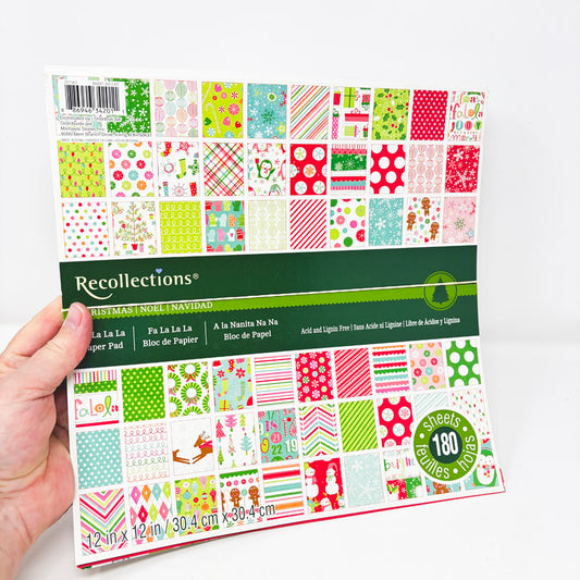 Recollections 12" x 12" Fa La La La Paper Pad