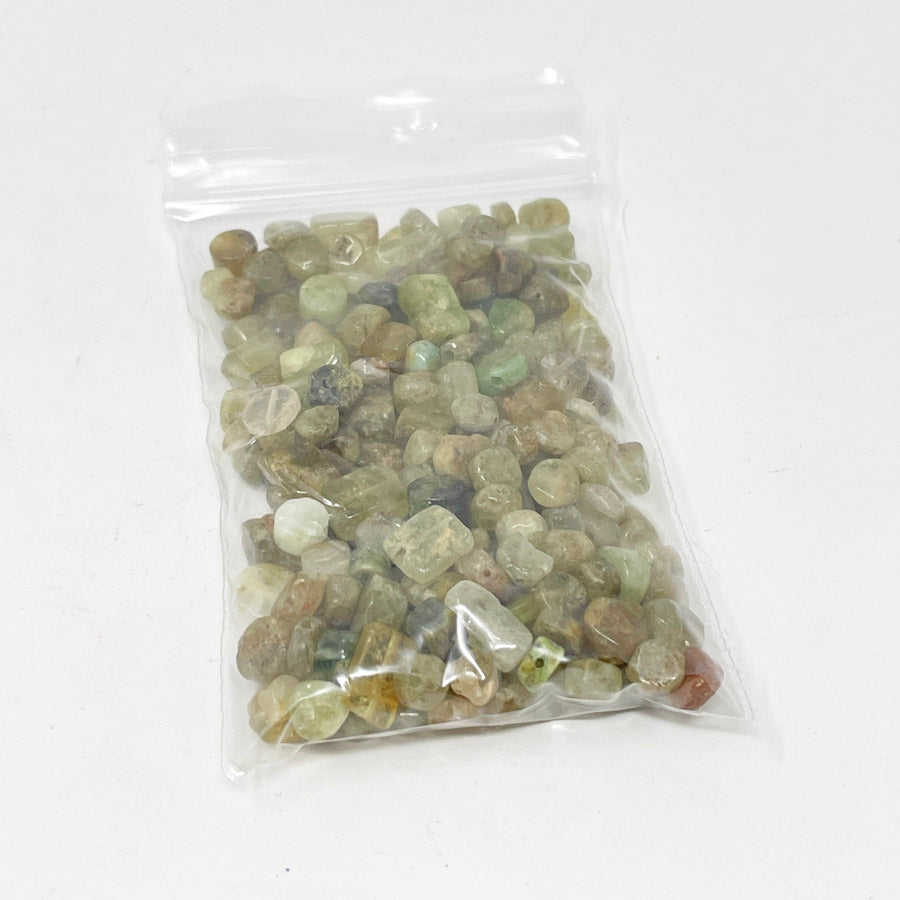 Green Natural Bag Sm. Stone/Plastic Beads